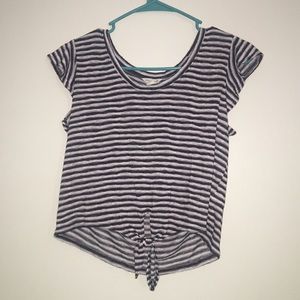 Striped Off Shoulder Shirt